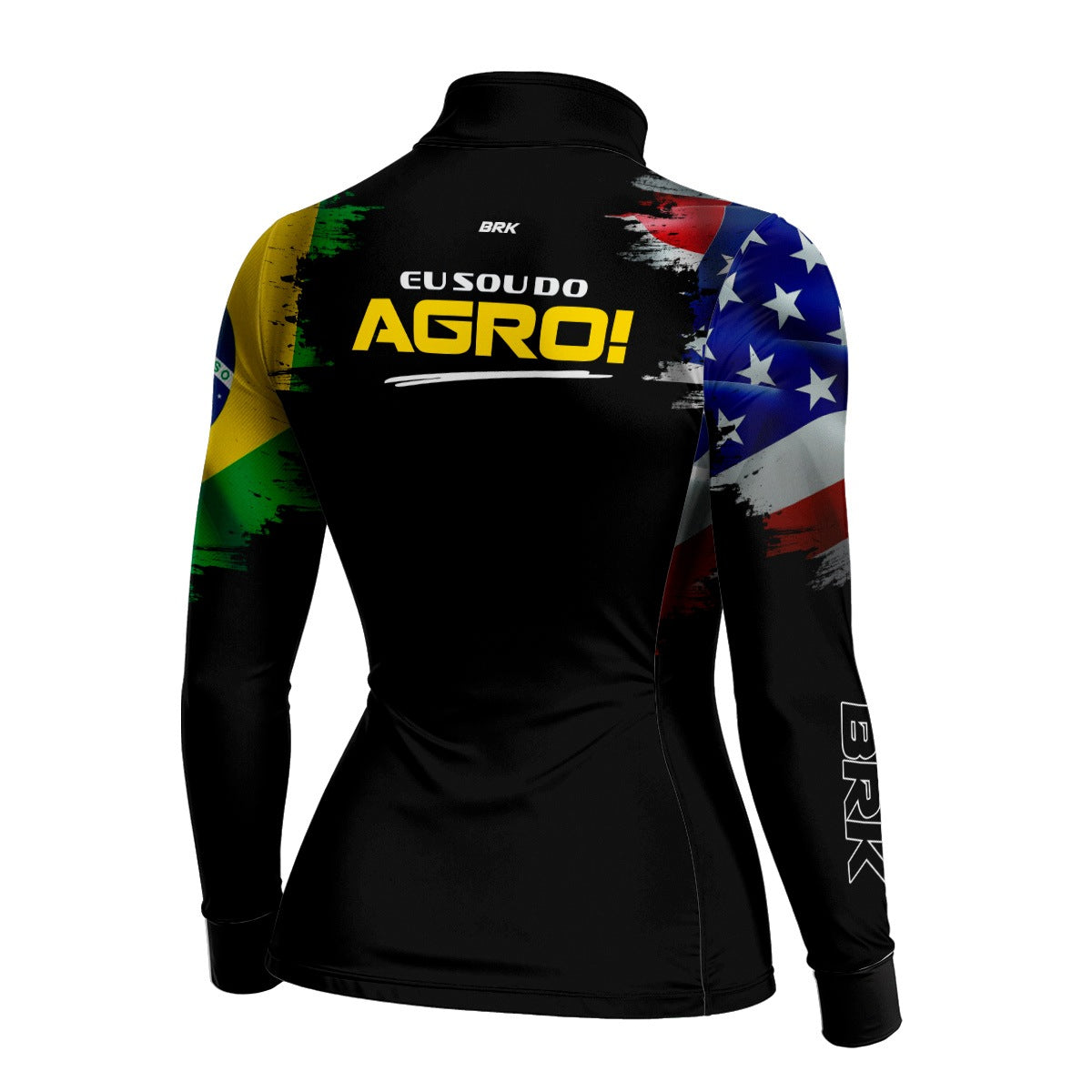 Camisa Agro Feminina Brk Eu Sou Do Agro Bandeiras com Proteção Solar UV50+ - Brk Agro