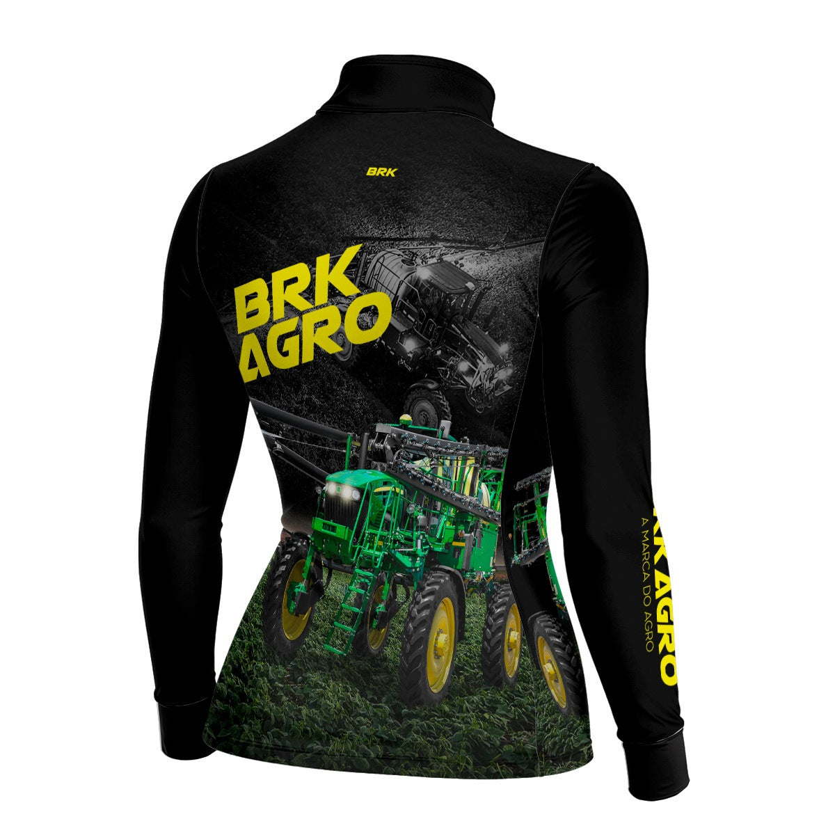 Camisa Agro Feminina Brk Trator Pulverizador M4000 Escura com Proteção Solar UV50+ - Brk Agro