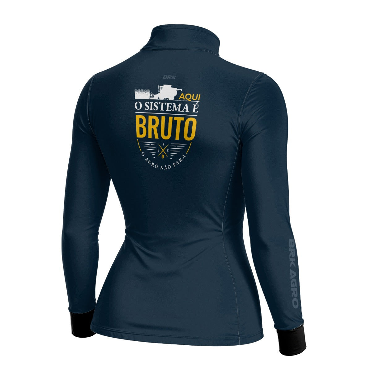 Camisa Agro Feminina Brk Aqui o Sistema é Bruto com Proteção UV50 - Brk Agro