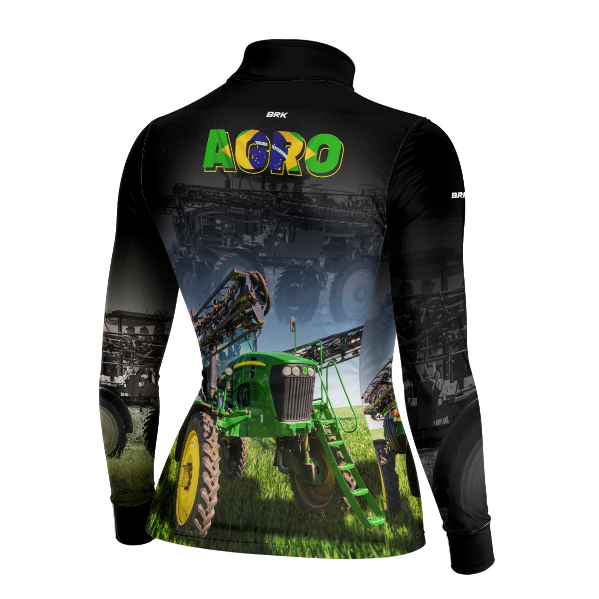 Camisa Agro Feminina Brk Preta Agro Pulverizador com UV50+ - Brk Agro
