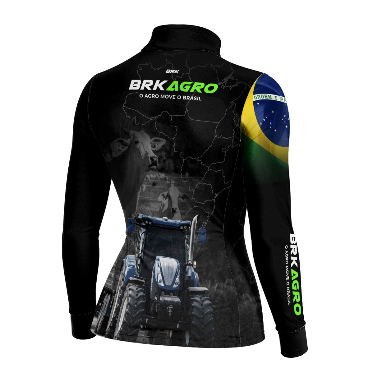 Camisa Agro Feminina Brk O Agro Move o Brasil com UV50+ - Brk Agro