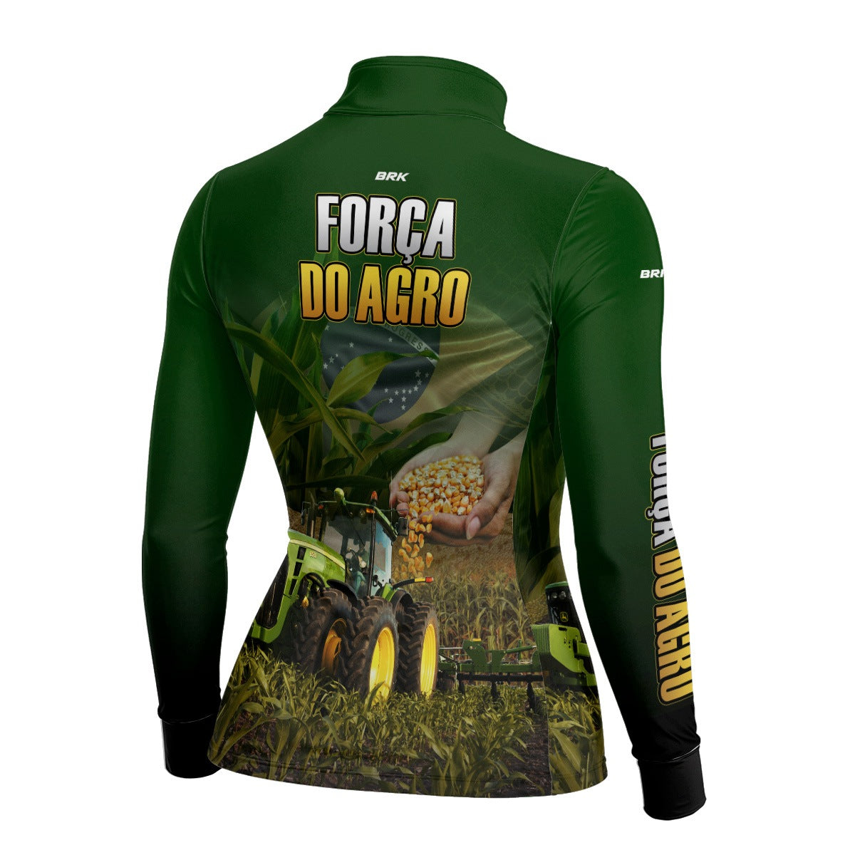 Camisa Agro Feminina Brk A Força do Agro Produtor de Milho com Proteção Solar UV50+ - Brk Agro