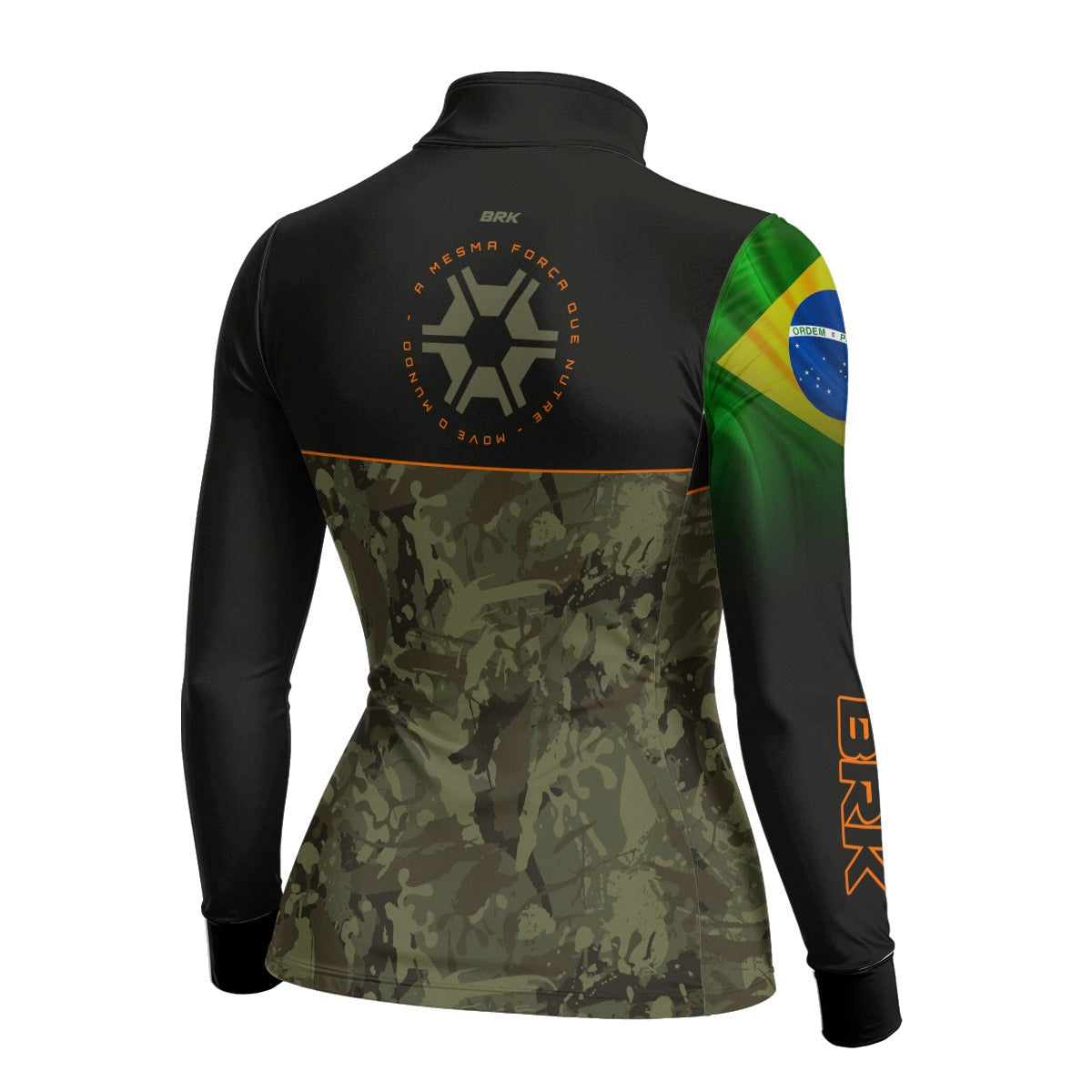 Camisa Agro Feminina Brk Agronomia Camo Brasil com Proteção Solar UV50+ - Brk Agro