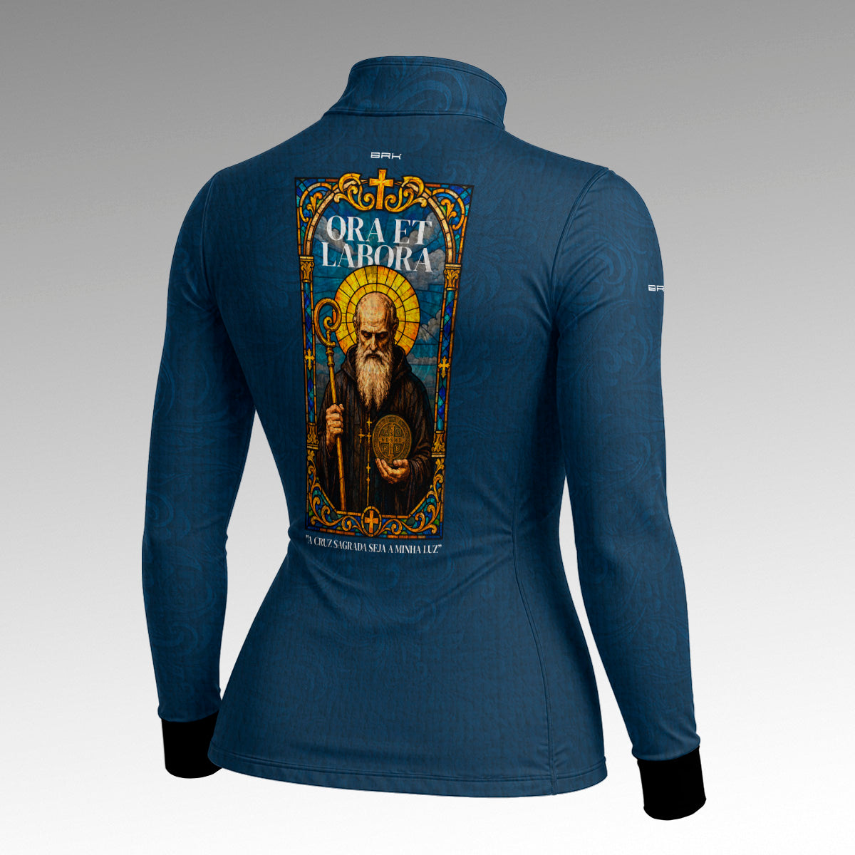 Camisa Agro Feminina Brk São Bento Vitral Azul com Proteção UV50+