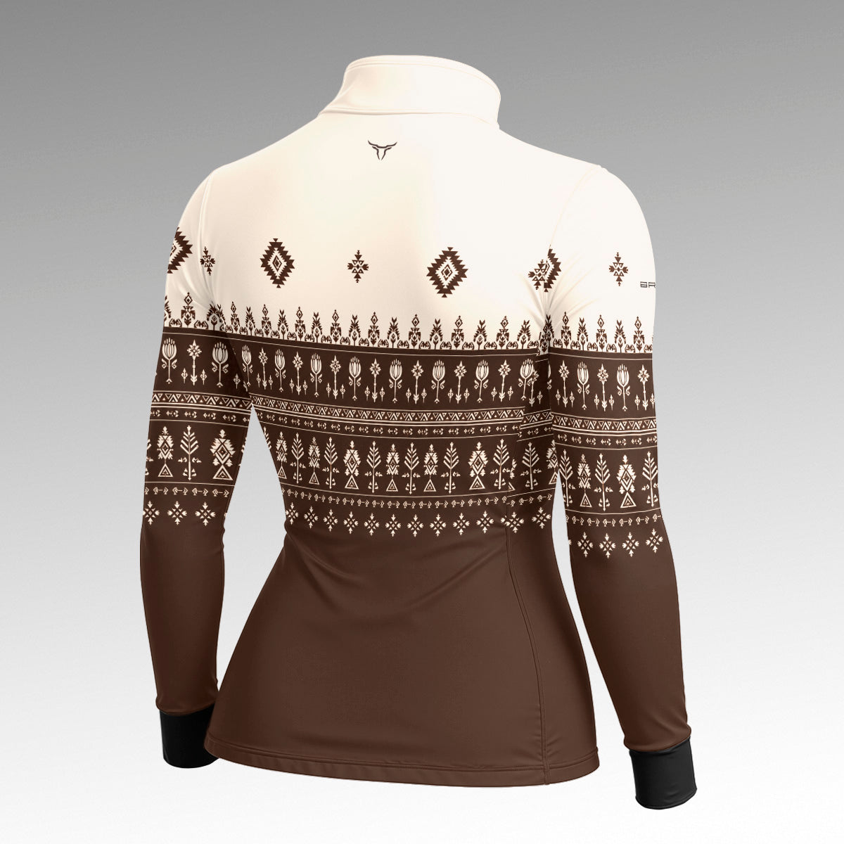 Camisa Feminina Apache Marrom Creme com UV50 - Brk Agro