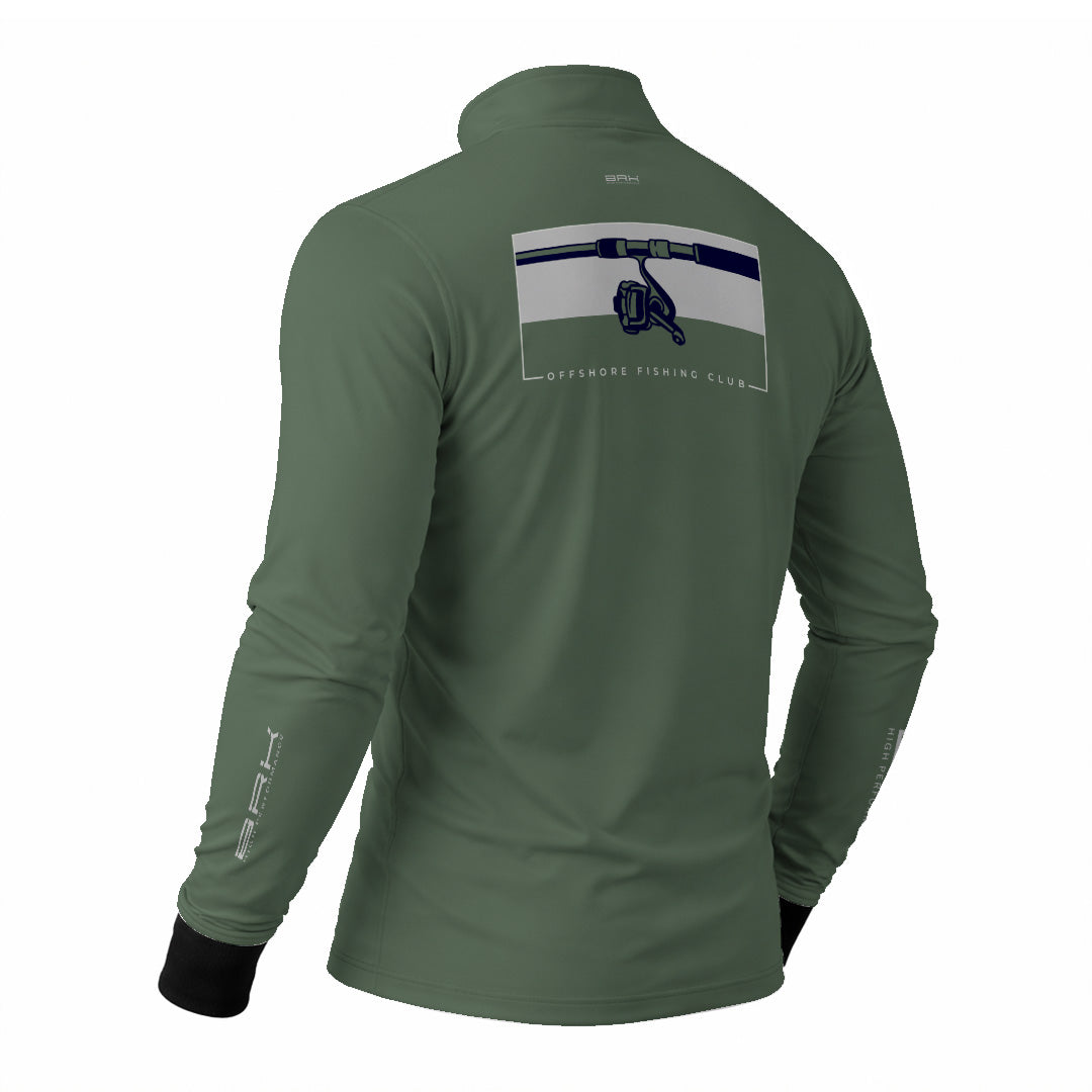 Camisa de Pesca Brk Offshore Fishing Club Vara de Pesca com Proteção Solar UV50+