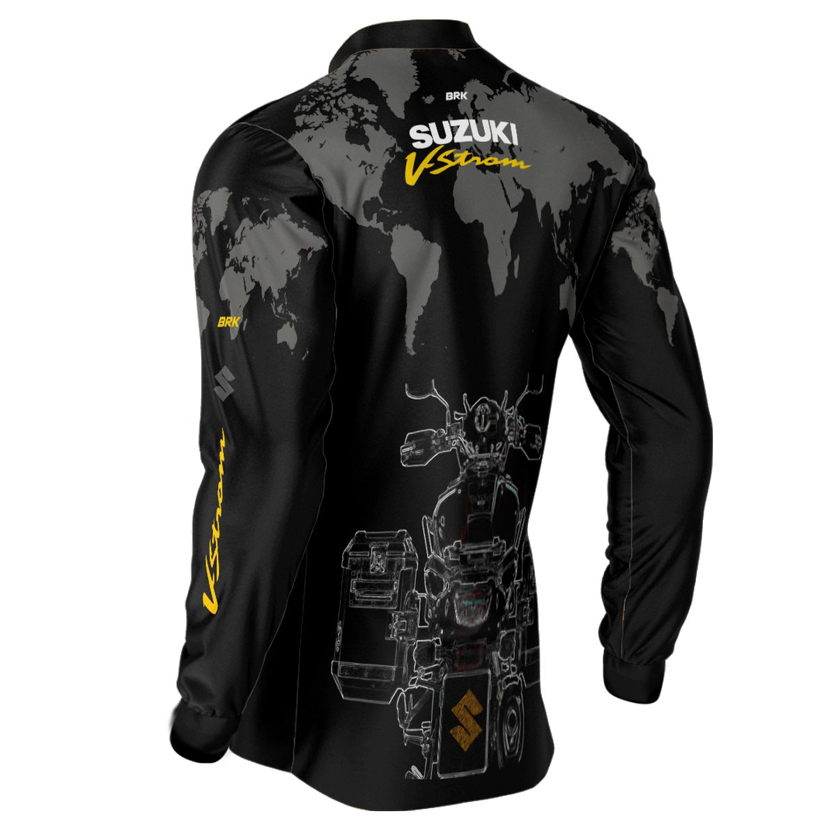 Camisa Motociclismo Brk Suzuki Vstron com Proteção Solar UV50+