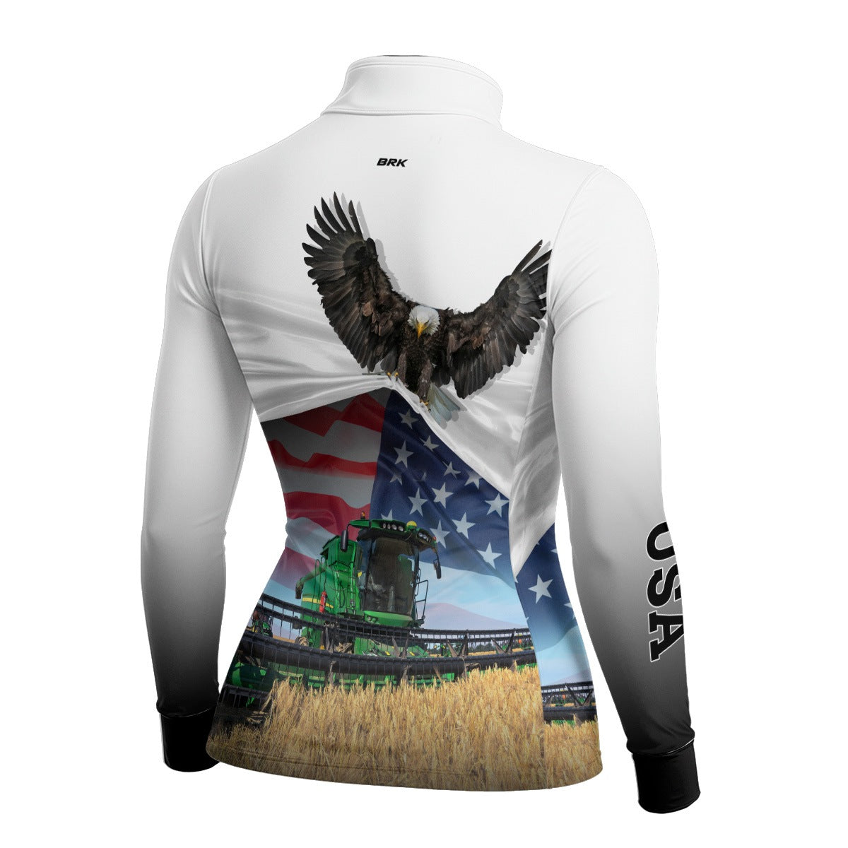 Camisa Agro Feminina Brk Eagle Estados Unidos Soja com UV50+ - Brk Agro
