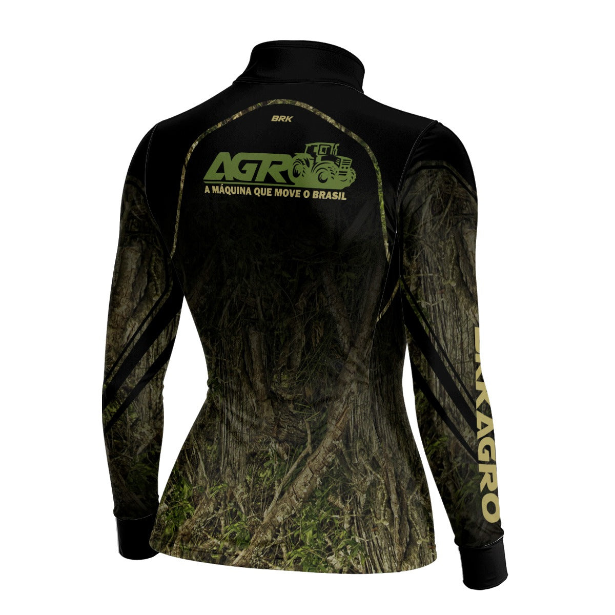 Camisa Agro Feminina Brk Camuflada O Agro Move o Brasil com Proteção Solar UV50+ - Brk Agro