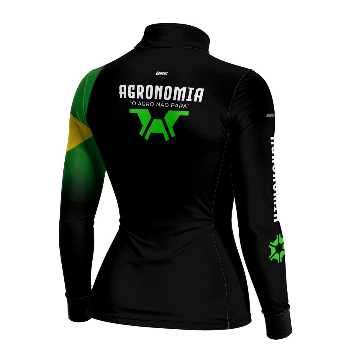 Camisa Agro Feminina Brk Agronomia Preta com Proteção UV50+ - Brk Agro