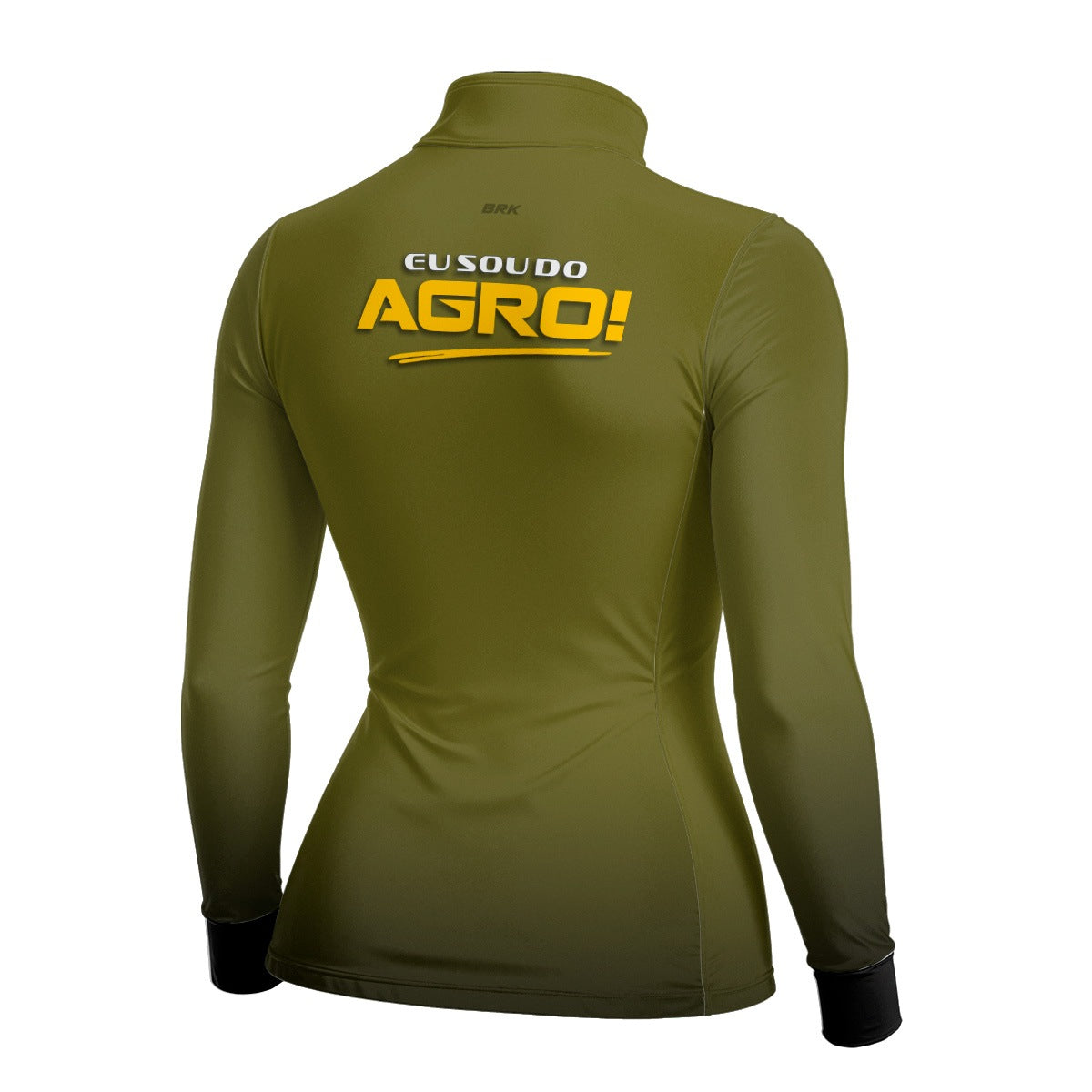 Camisa Agro Feminina Brk Eu Sou Do Agro Clean Verde Musgo com Proteção Solar UV50+ - Brk Agro