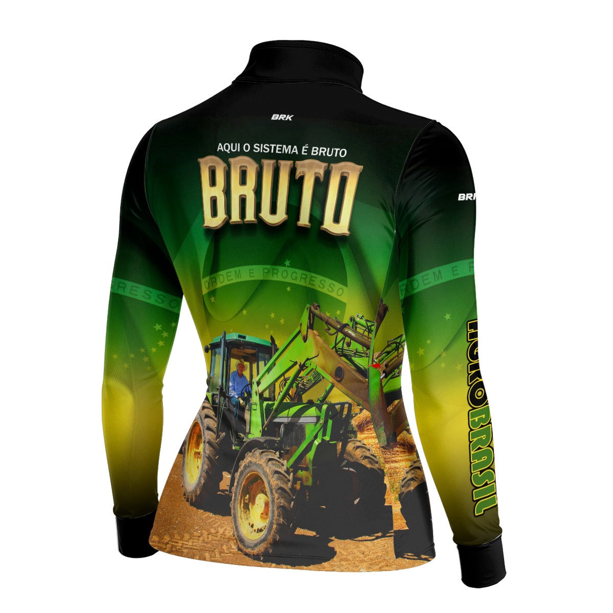 Camisa Agro Feminina Brk Trator Aqui o Sistema é Bruto com Proteção UV50+ - Brk Agro
