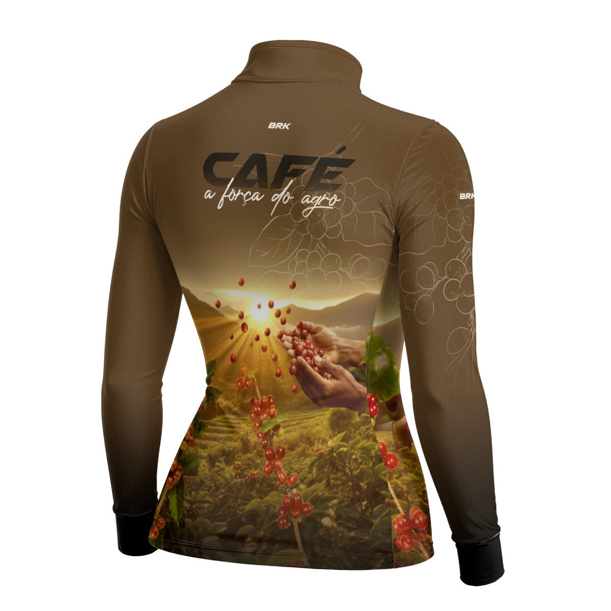 Camisa Agro Feminina Brk Café A Força do Agro com Proteção Solar UV50+ - Brk Agro