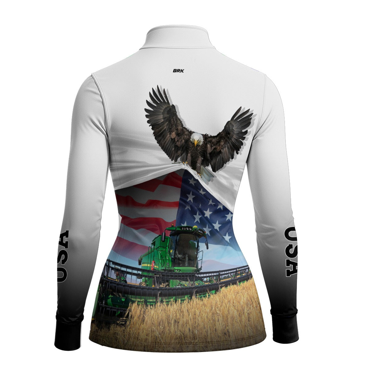 Camisa Agro Feminina Brk Eagle Estados Unidos Soja com UV50+ - Brk Agro
