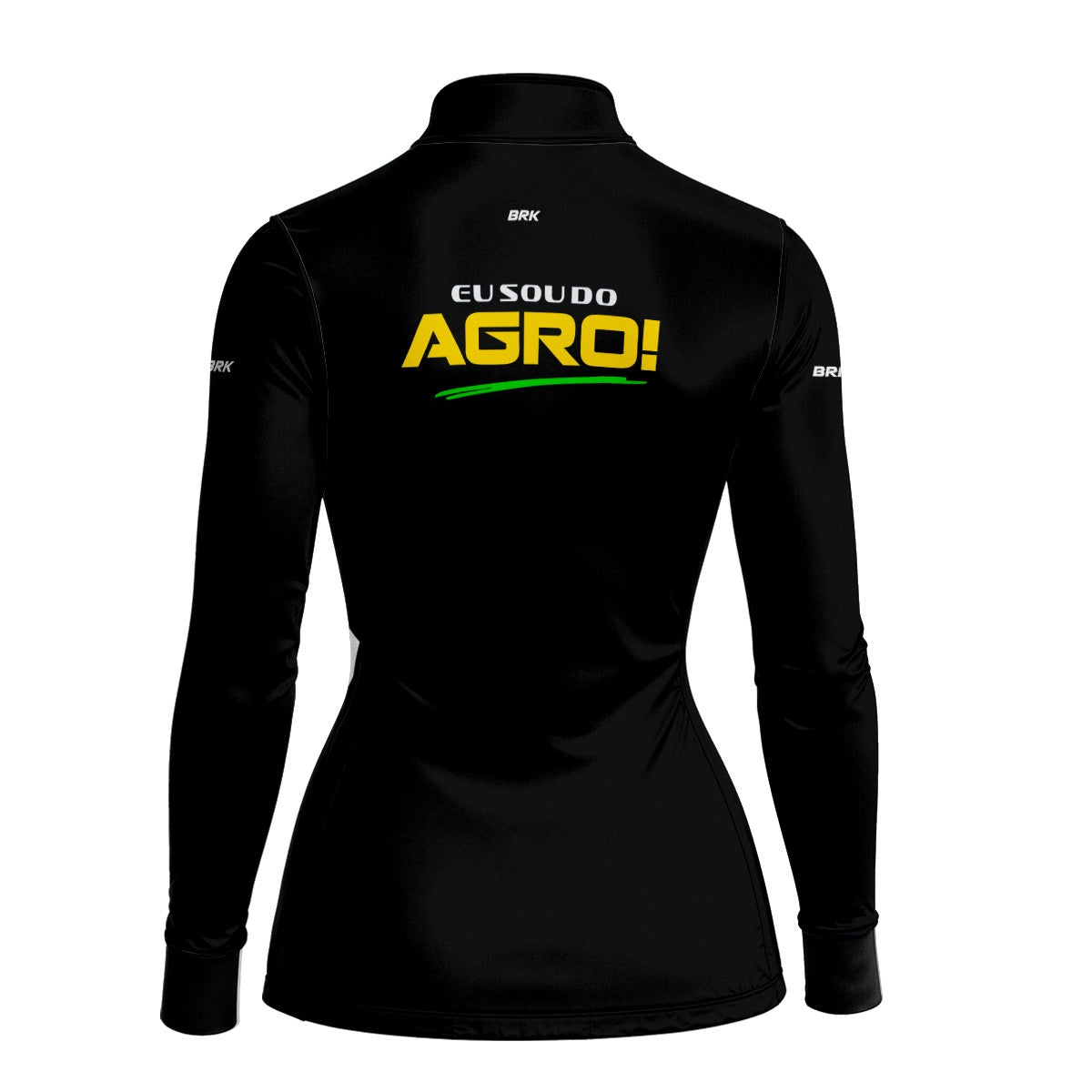 Camisa UV50 Agro Feminina Brk Eu Sou do Agro Preta Básica - Brk Agro