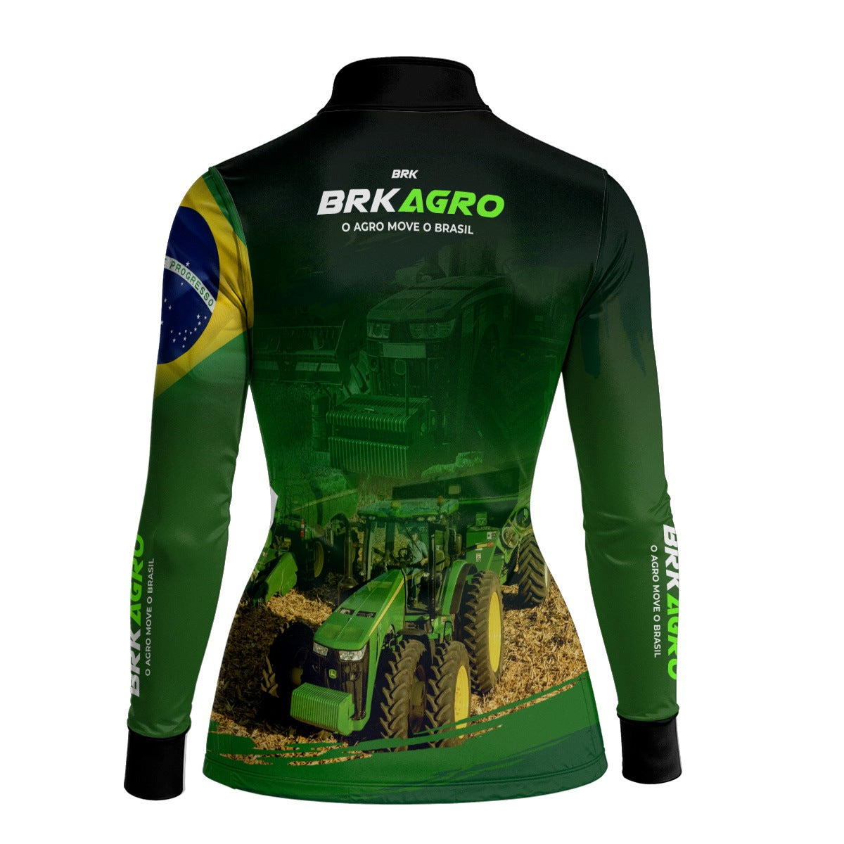 Camisa Agro Feminina Brk Verde o Agro Move o Brasil com Proteção Solar UV50+ - Brk Agro