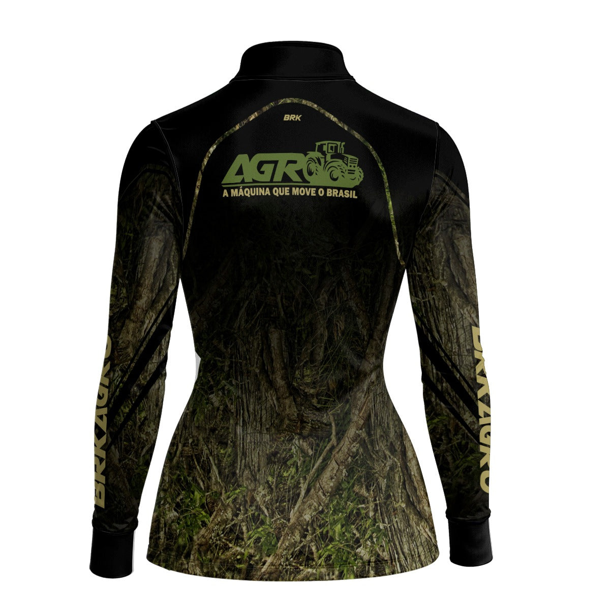 Camisa Agro Feminina Brk Camuflada O Agro Move o Brasil com Proteção Solar UV50+ - Brk Agro