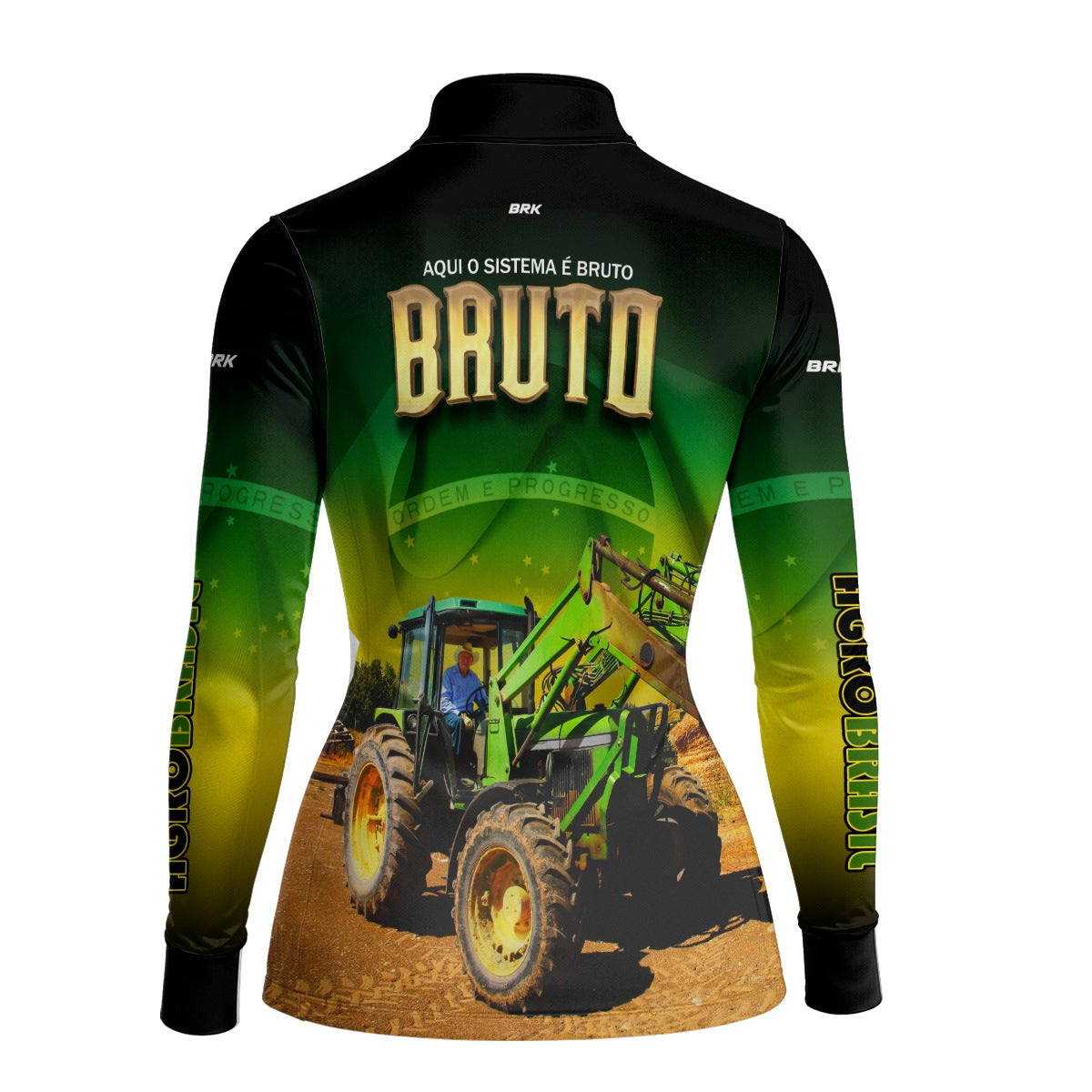 Camisa Agro Feminina Brk Trator Aqui o Sistema é Bruto com Proteção UV50+ - Brk Agro