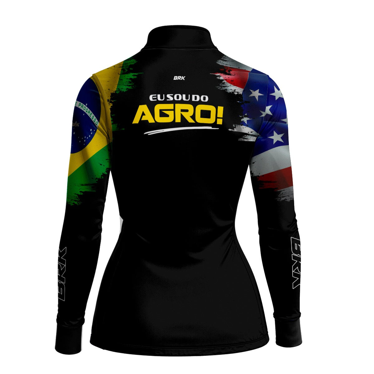 Camisa Agro Feminina Brk Eu Sou Do Agro Bandeiras com Proteção Solar UV50+ - Brk Agro