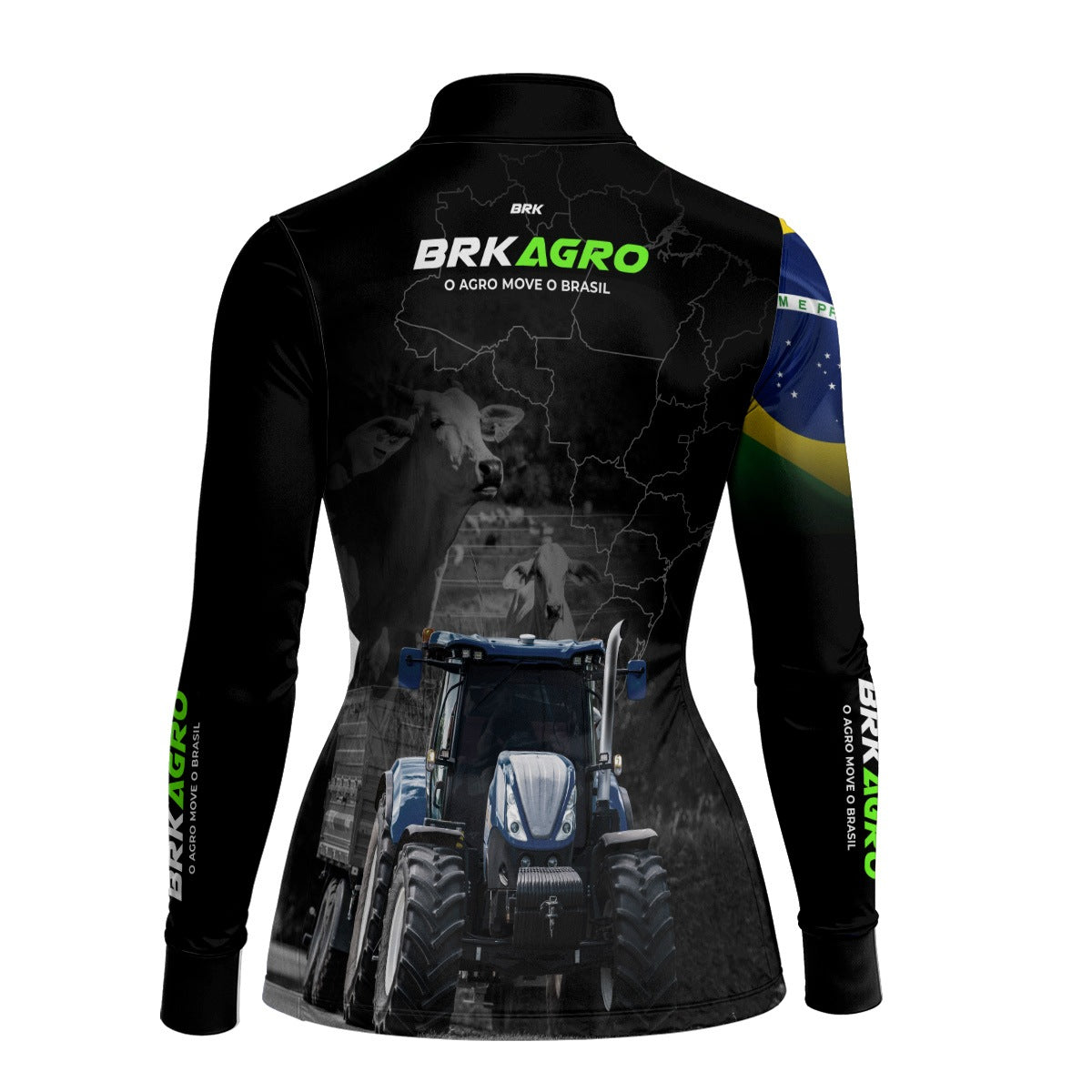 Camisa Agro Feminina Brk O Agro Move o Brasil com UV50+ - Brk Agro