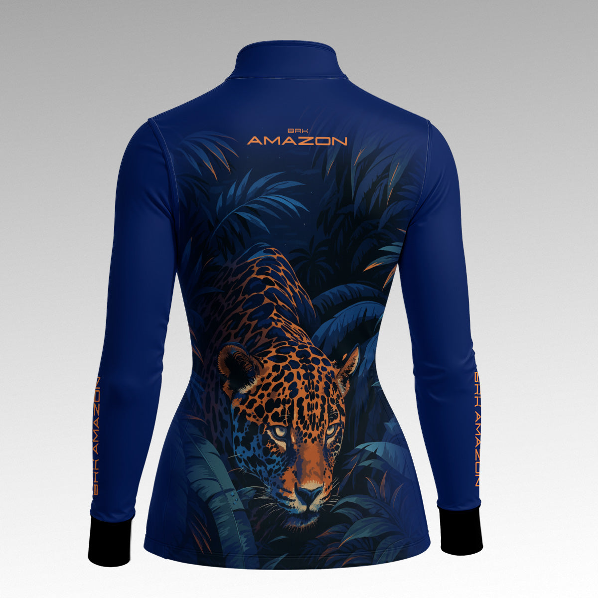 Camisa de Pesca Feminina Brk Amazon Onça Azul com Proteção UV50