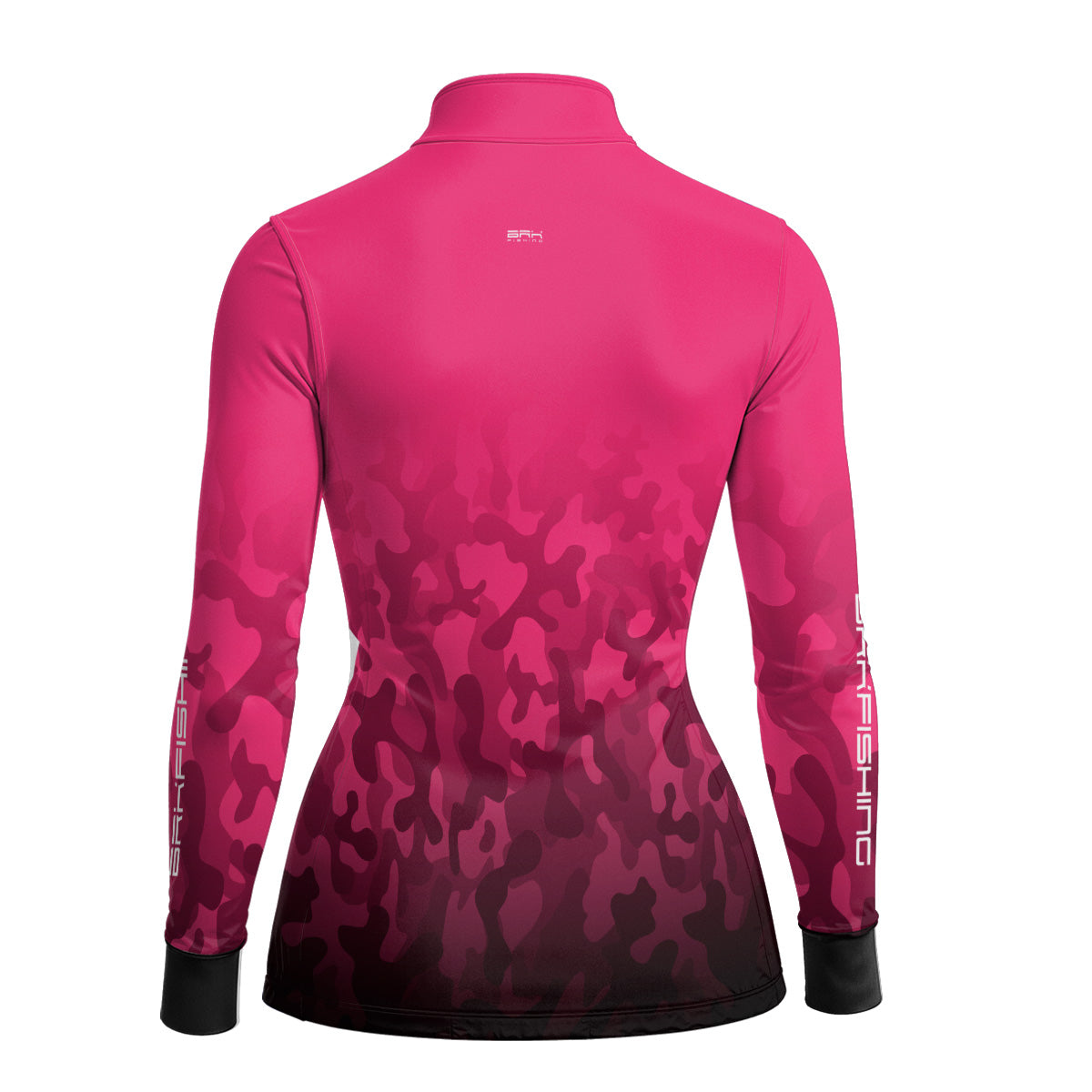 Camisa Feminina de Pesca  Brk Rosa Camuflada com Proteção UV50+