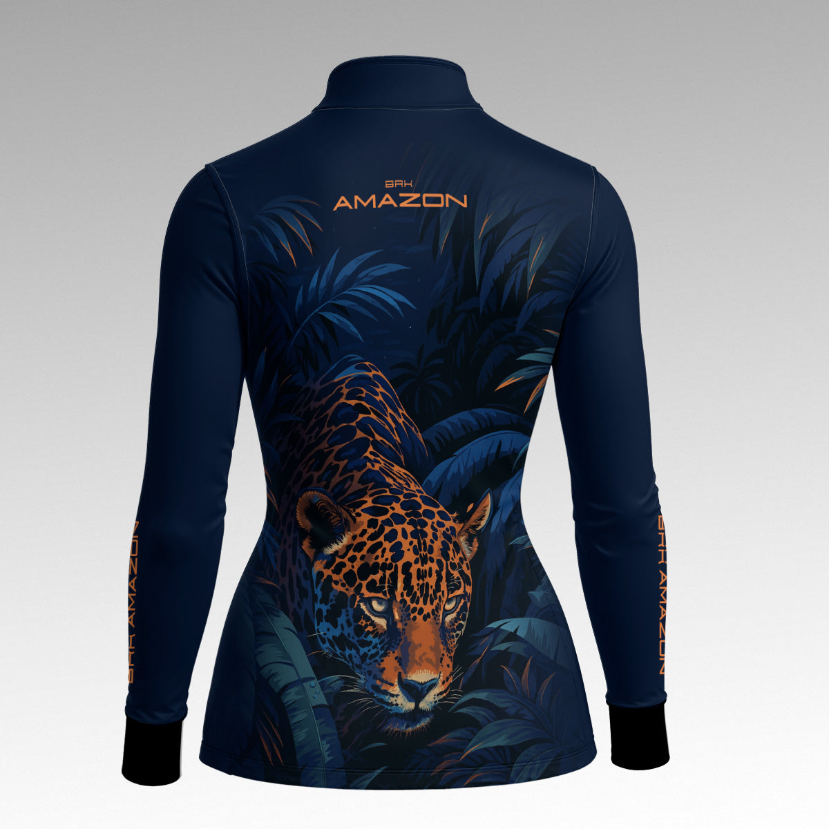 Camisa de Pesca Feminina Brk Amazon Onça Azul com Proteção UV50
