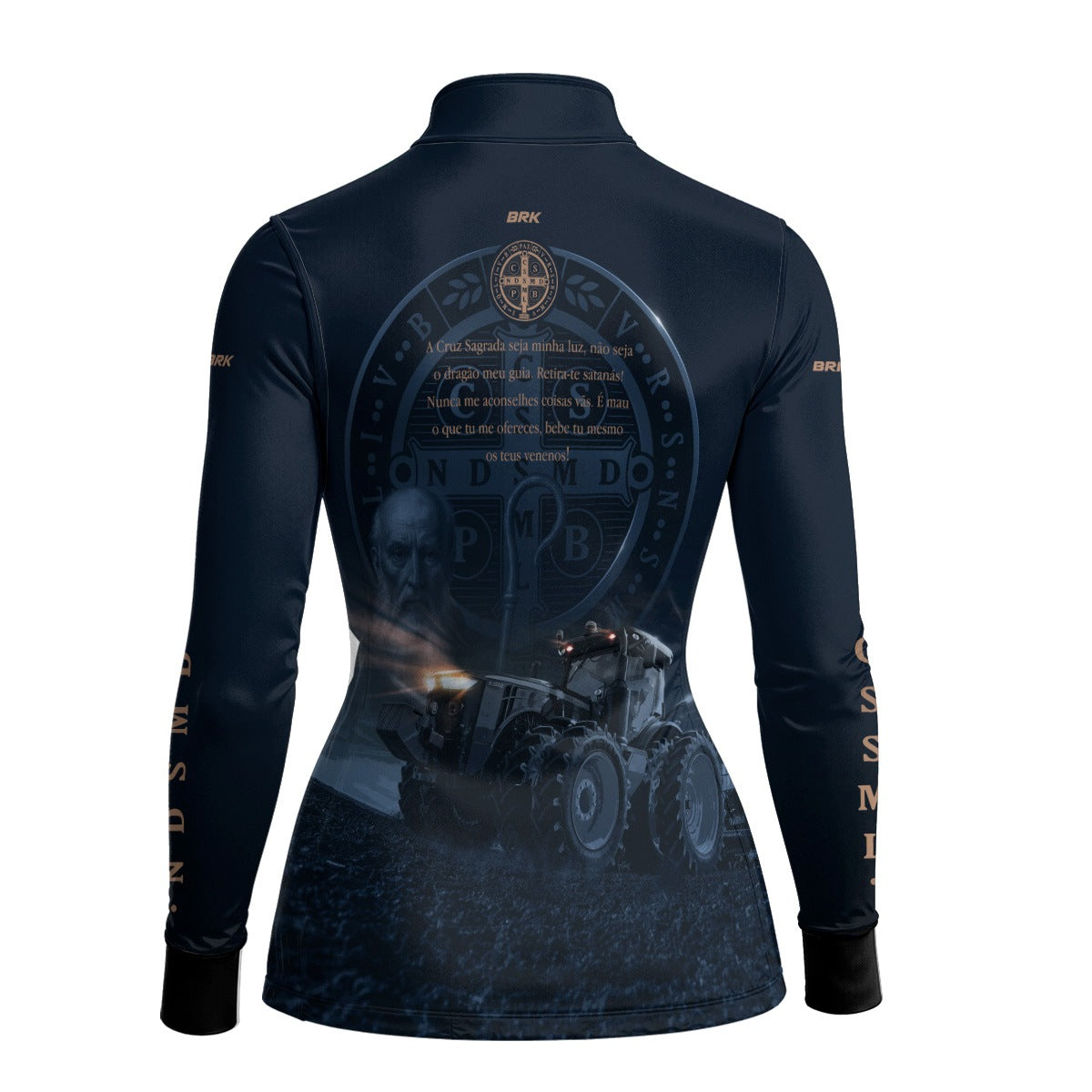 Camisa Agro Feminina Brk Azul Trator e São Bento com Proteção UV50+ - Brk Agro