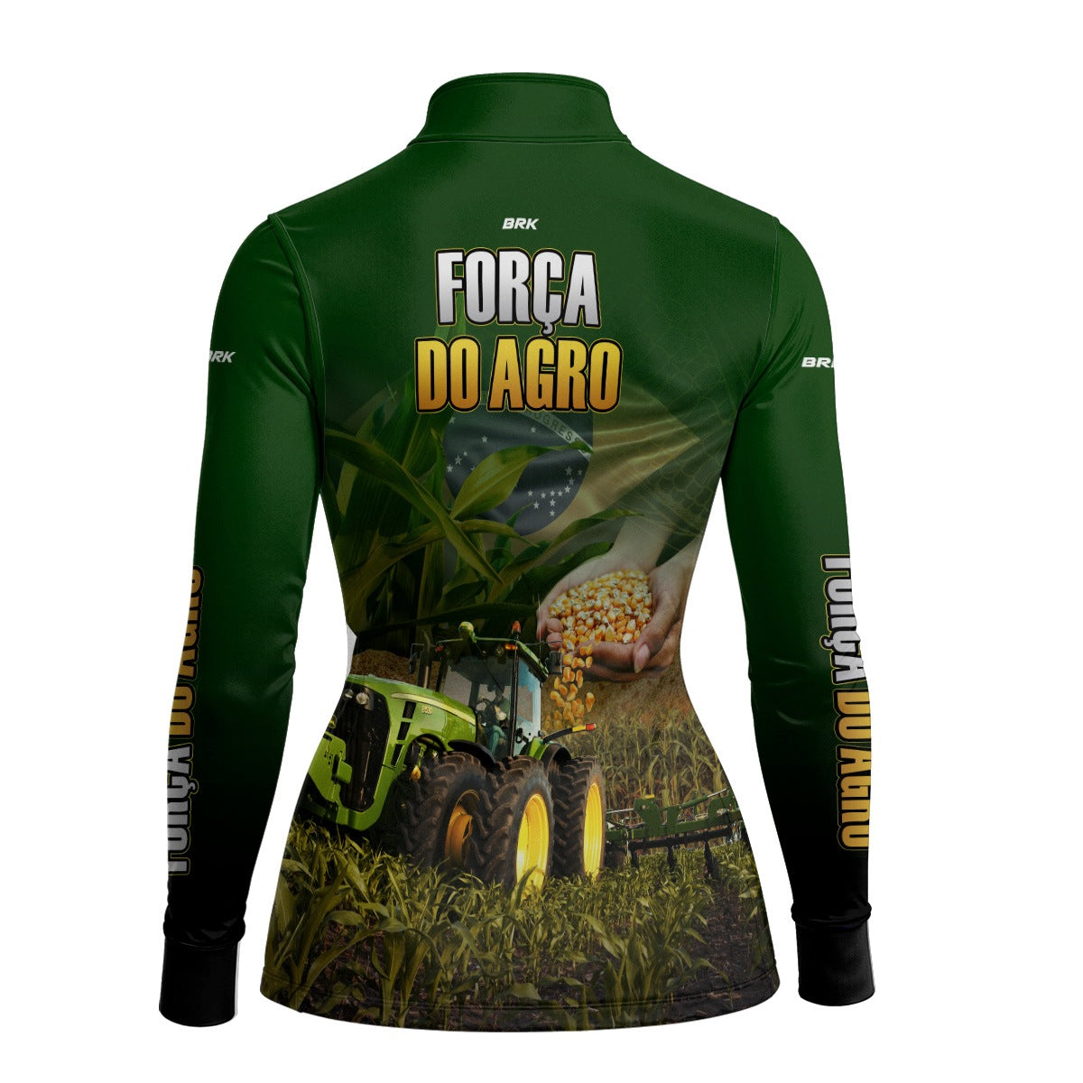 Camisa Agro Feminina Brk A Força do Agro Produtor de Milho com Proteção Solar UV50+ - Brk Agro