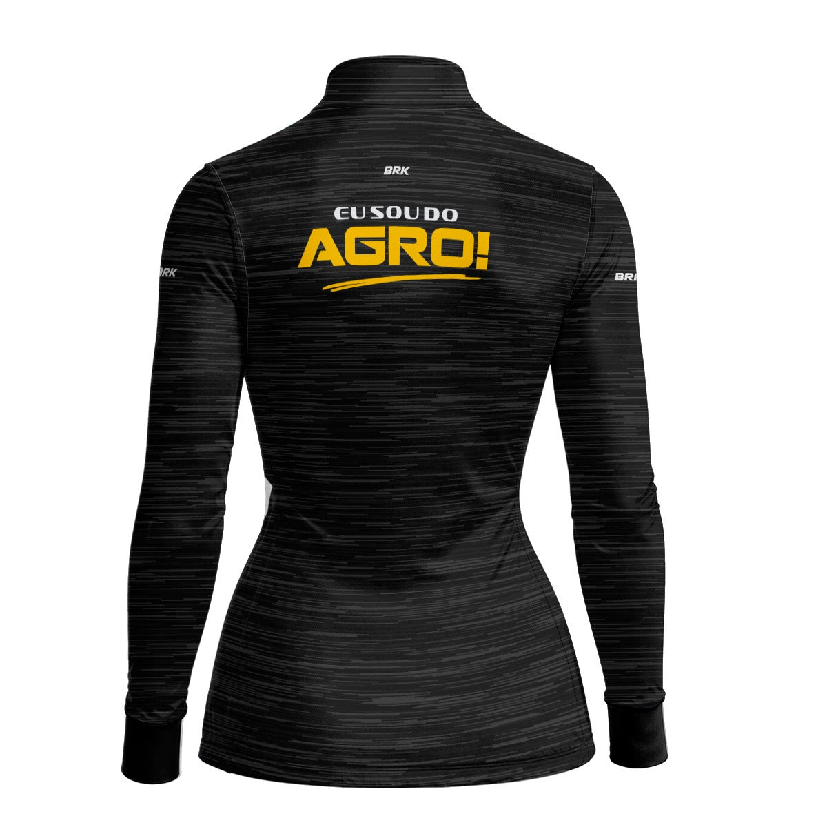 Camisa Agro Feminina Brk Eu Sou Do Agro Clean Preto com Proteção Solar UV50+ - Brk Agro