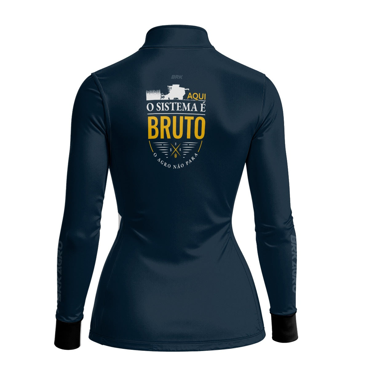 Camisa Agro Feminina Brk Aqui o Sistema é Bruto com Proteção UV50 - Brk Agro