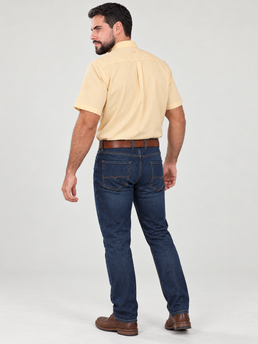 Camisa Lisa Classic Amarelo Manteiga - Manga Curta