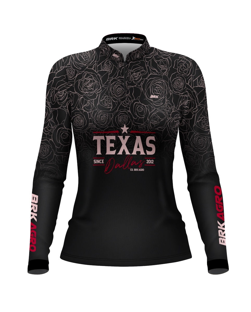 Camisa Agro Brk Feminina Texas Dallas Escura com Proteção com Proteção Solar UV50+ - BRK AGRO