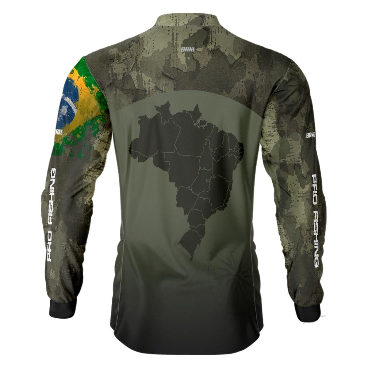 Camisa Agro Brk Bussola Brasil Camuflada com Proteção Solar UV50+ - Brk Agro