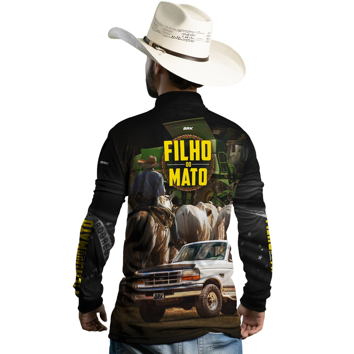Camisa Agro Brk Caminhonete Masculina Filho do Mato com Proteção Solar UV50+ - BRK AGRO