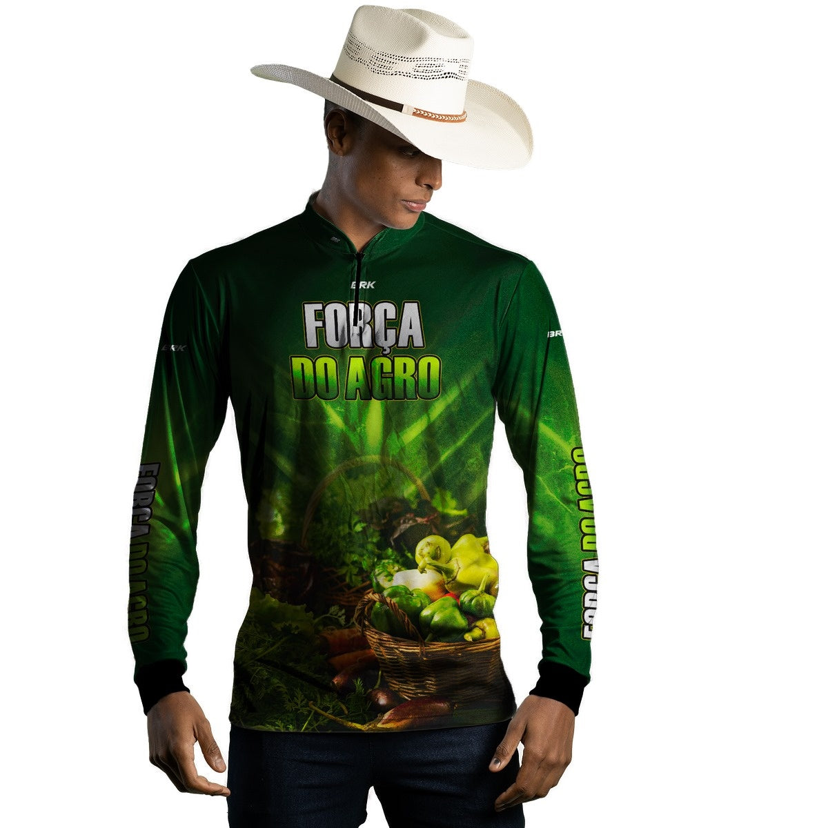 Camisa Agro Brk A Força do Agro Produtor de Hortaliças com UV50+ - Brk Agro