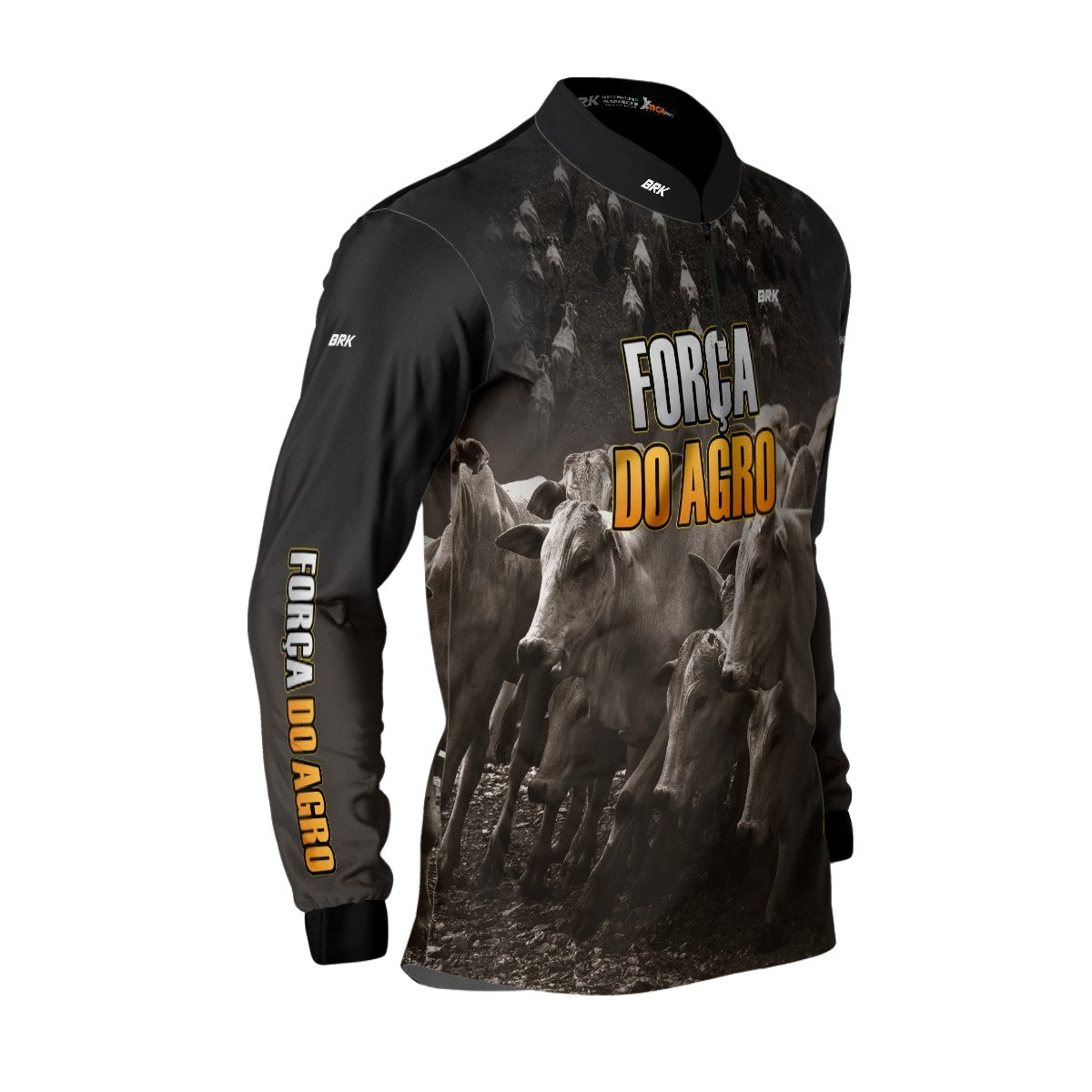 Camisa Agro Brk Força do Agro Criação de Bovinos com UV50+ - Brk Agro