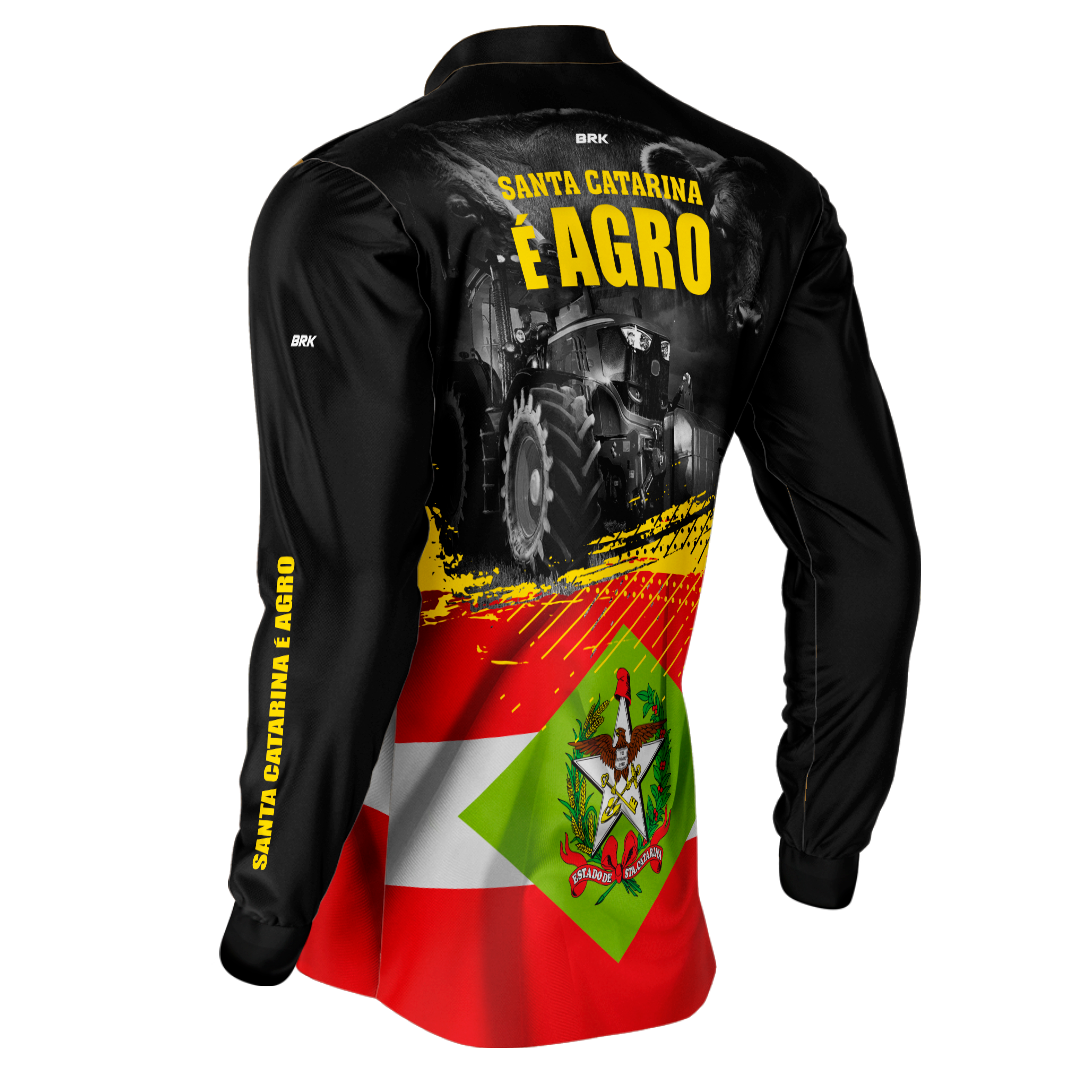 Camisa Agro Brk Santa Catarina é Agro com Proteção Solar UV50+ - BRK AGRO