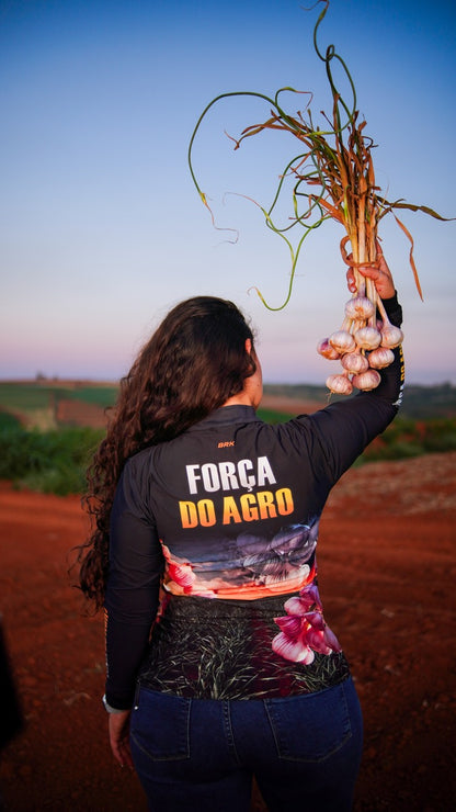 Camisa Agro Feminina Brk Produtor de Alho com Proteção Solar UV50+ - Brk Agro