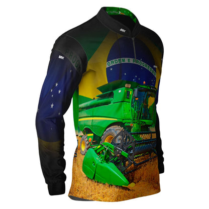 Camisa Agro Brk Colheitadeira Proteção Solar UV50+ - Brk Agro