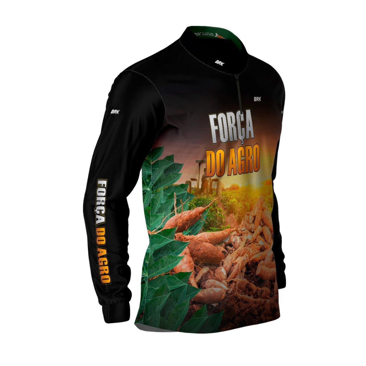 Camisa Agro Brk A Força do Agro Produtor de Mandioca com Proteção Solar UV50+ - Brk Agro