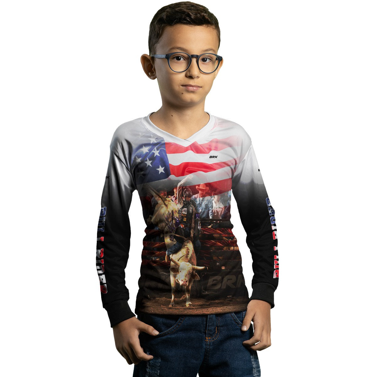 Camisa Agro Brk Branca Rodeio USA com Proteção Solar UV50+ - BRK AGRO