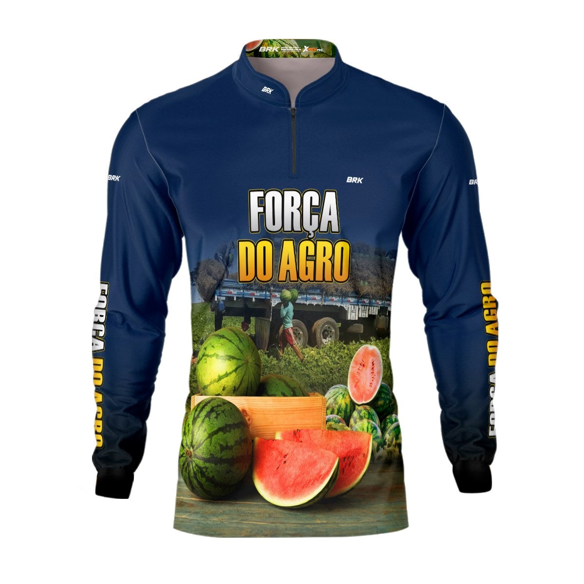 Camisa Agro Brk A Força do Agro Produtor de Melancia com UV50+ - BRK AGRO