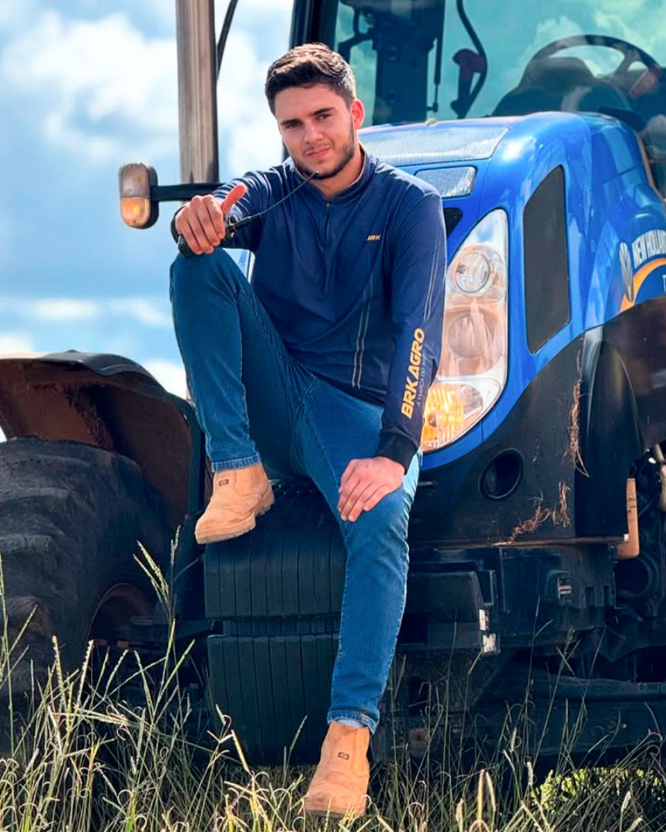 Camisa Agro Brk Básica Azul com Proteção UV50+ - Brk Agro