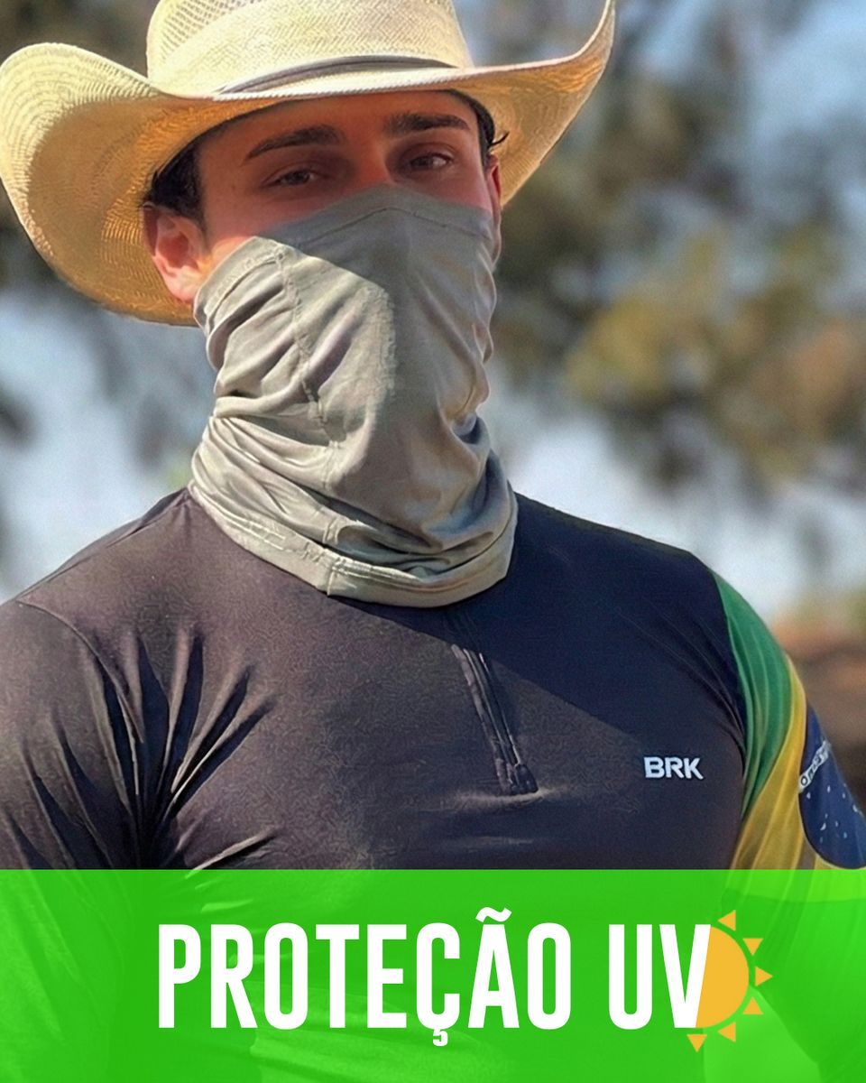 Bandana Tubeneck Agro Brk Multifuncional Bandeira do Brasil 3 com Proteção Solar UV50+ - Brk Agro