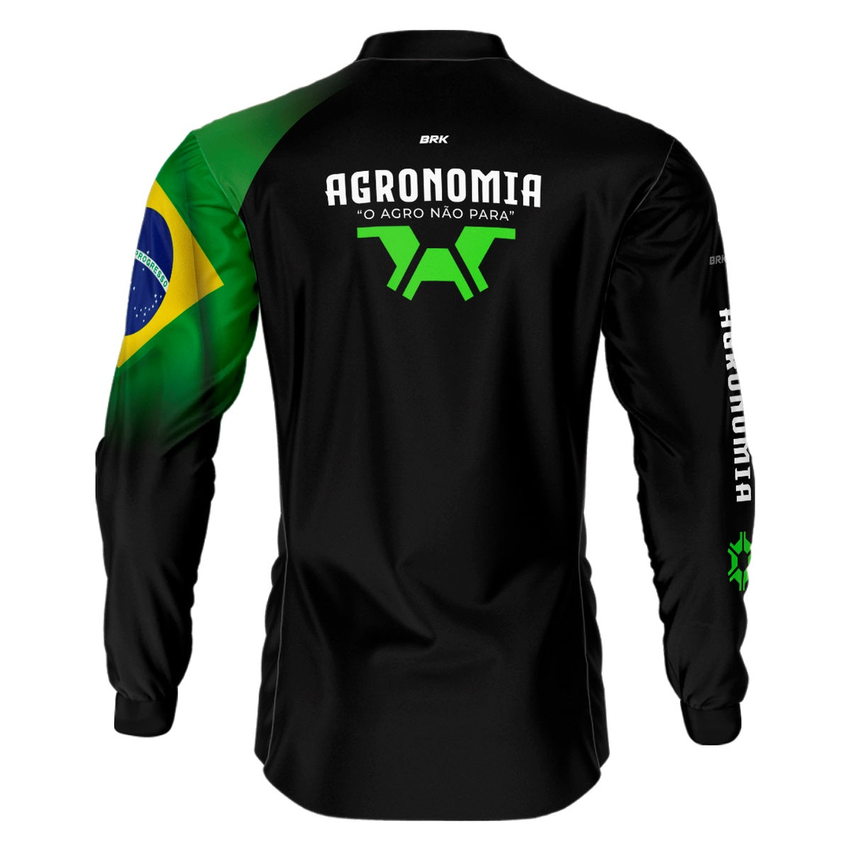 Camisa Agro Brk Agronomia Preta com Proteção UV50+ - Brk Agro