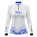 Camisa Agro Brk Feminina Azul e Branca com Proteção Solar UV50+ - Brk Agro