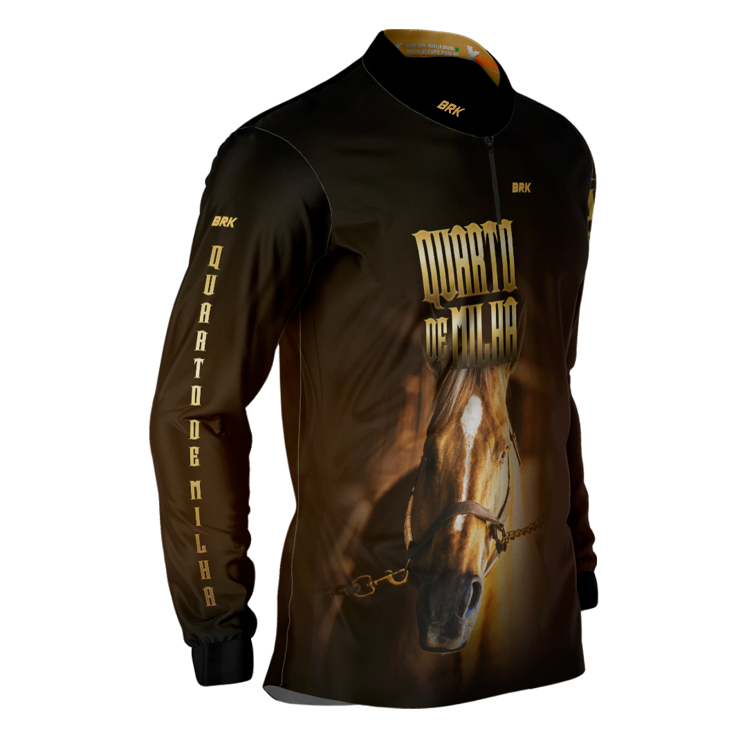 Camisa Agro Brk Rosto Quarto de Milha Proteção Solar UV50+ - BRK AGRO