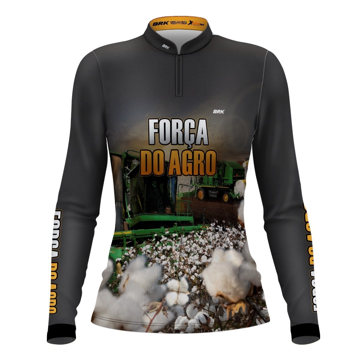 Camisa Agro Brk A Força do Agro Produtor de Algodão com Proteção Solar UV50+ - Brk Agro