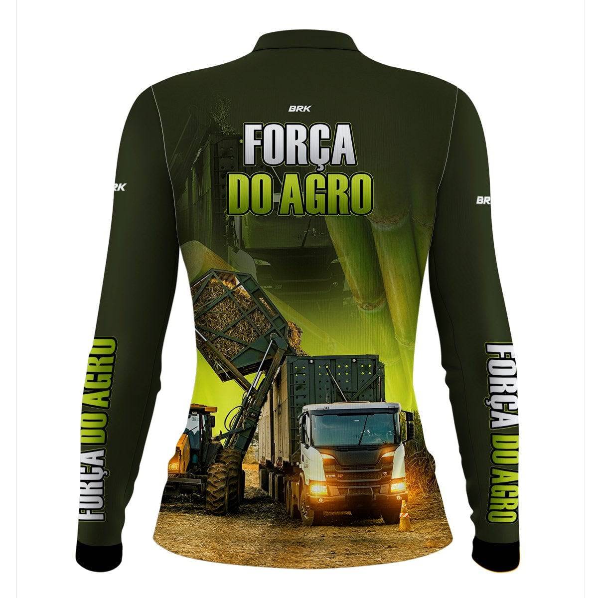 Camisa Agro Brk A Força do Agro Caminhão de Cana com Proteção Solar UV50+ - Brk Agro